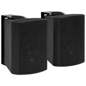 Wall-mounted Stereo Speakers - 80 W Black Indoor/Outdoor