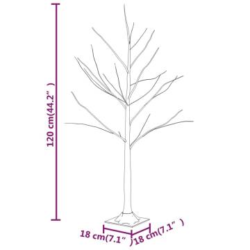 LED White Birch Tree - 48 Warm White LEDs | 120 cm | Hipomarket