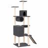 Cat Tree with Sisal Scratching Posts - Dark Grey 168 cm