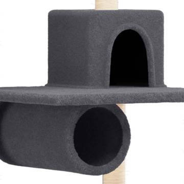 Cat Tree with Sisal Scratching Posts - Dark Grey 168 cm