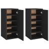 Shoe Cabinets 2 pcs Black - Stylish Storage Solution