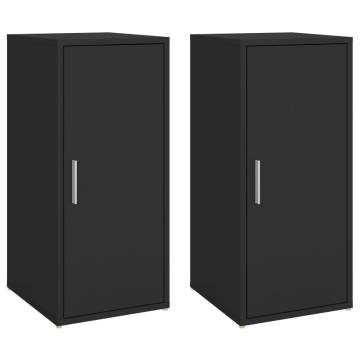 Shoe Cabinets 2 pcs Black - Stylish Storage Solution