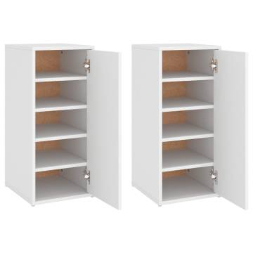 Shoe Cabinets 2 pcs White 32x35x70 cm - Stylish Storage Solution