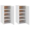 Shoe Cabinets 2 pcs White 32x35x70 cm - Stylish Storage Solution