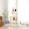  Cat Tree with Sisal Scratching Posts Cream 168 cm Colour cream 