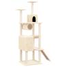 Cat Tree with Sisal Scratching Posts - Cream 168 cm | HipoMarket