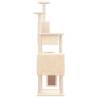 Cat Tree with Sisal Scratching Posts - Cream 168 cm | HipoMarket