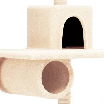 Cat Tree with Sisal Scratching Posts - Cream 168 cm | HipoMarket