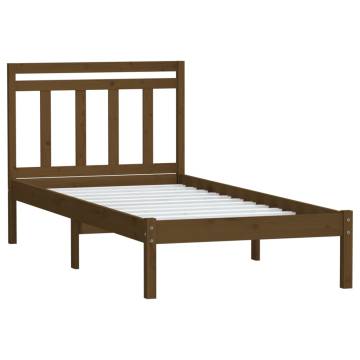 3100582 Honey Brown Bed Frame 100x200 cm - Solid Wood Design