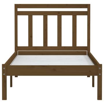 3100582 Honey Brown Bed Frame 100x200 cm - Solid Wood Design