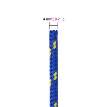 Boat Rope Blue 4mm 25m Polypropylene - Durable & Versatile