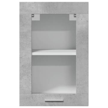 Hanging Glass Cabinet Concrete Grey - Stylish & Functional