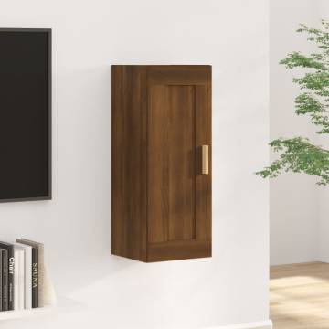 Brown Oak Wall Cabinet 35x34x90 cm | Hipomarket UK