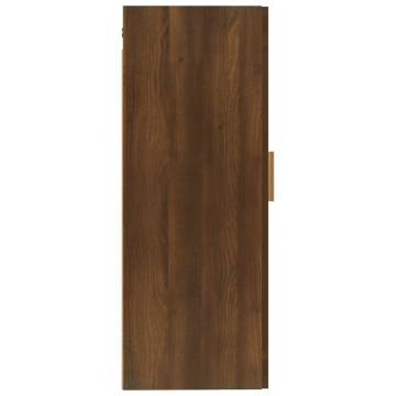 Brown Oak Wall Cabinet 35x34x90 cm | Hipomarket UK