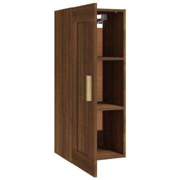 Brown Oak Wall Cabinet 35x34x90 cm | Hipomarket UK