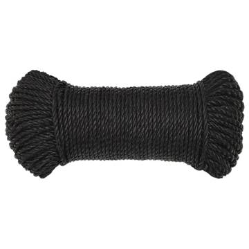 Black Work Rope 3mm - 500m Durable Polypropylene