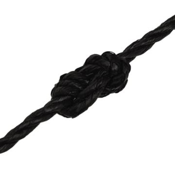 Black Work Rope 3mm - 500m Durable Polypropylene