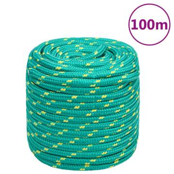 Boat Rope Green 16mm 100m Polypropylene - Durable & Versatile