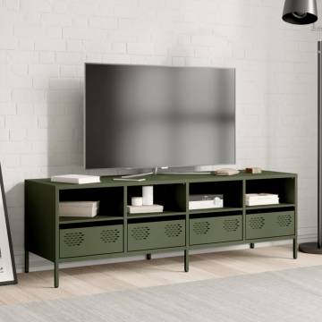 Olive Green TV Cabinet 135x39 cm | Stylish & Sturdy Storage