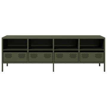 Olive Green TV Cabinet 135x39 cm | Stylish & Sturdy Storage