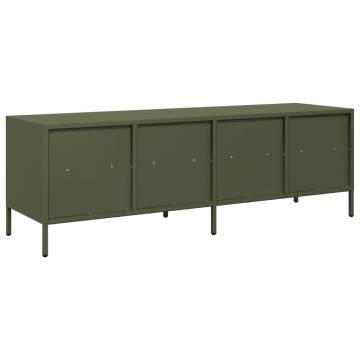 Olive Green TV Cabinet 135x39 cm | Stylish & Sturdy Storage