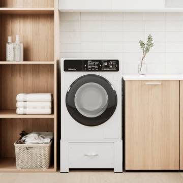 Washing Machine Pedestal with Drawer - White | HipoMarket