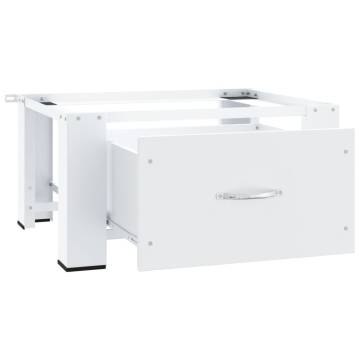 Washing Machine Pedestal with Drawer - White | HipoMarket