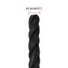 Durable 16mm Black Work Rope - 100m Polypropylene