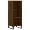 Elegant Highboard in Brown Oak - 34.5x34x180 cm | Hipo Market