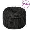  Work Rope Black 12 mm 250 m Polypropylene Colour black Quantity in Package 1 Length 250 m Diameter 12 mm 