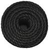 Durable 12mm Black Polypropylene Work Rope - 250m Length