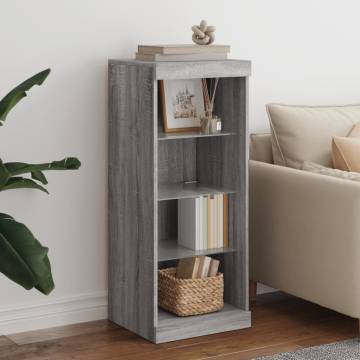 Modern Sideboard with LED Lights - Grey Sonoma 41x37x100 cm