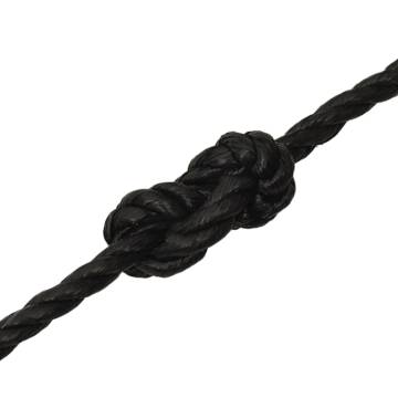 Work Rope Black 14mm 50m Polypropylene - Durable & Versatile