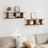 Wall Shelves 2 pcs Old Wood | Engineered Wood 75x18x20 cm