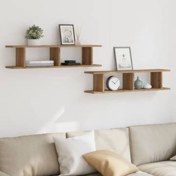 Wall Shelves 2 pcs Artisan Oak - Stylish Storage Solution