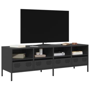 TV Cabinet Black 135x39x43.5 cm | Industrial Style