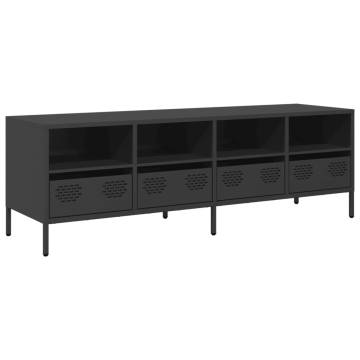 TV Cabinet Black 135x39x43.5 cm | Industrial Style