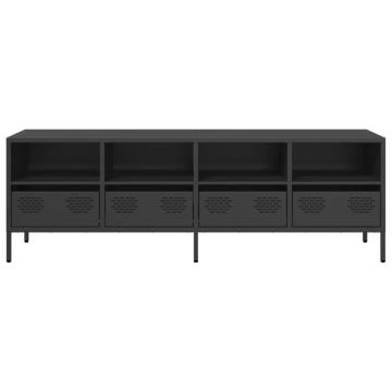 TV Cabinet Black 135x39x43.5 cm | Industrial Style