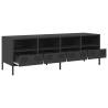 TV Cabinet Black 135x39x43.5 cm | Industrial Style