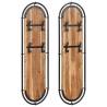  Wall-mounted Coat Racks with 4 Hooks 2 pcs Solid Wood Acacia Quantity in Package 1 Material solid acacia wood 