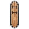 Wall-Mounted Coat Racks with 4 Hooks - 2 pcs Solid Wood Acacia