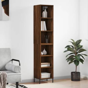 Stylish Highboard Brown Oak - Engineered Wood Storage Solution