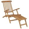 Deck Chairs with Footrests - 2 pcs Solid Teak Wood | HipoMarket