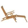 Deck Chairs with Footrests - 2 pcs Solid Teak Wood | HipoMarket