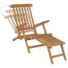 Deck Chairs with Footrests - 2 pcs Solid Teak Wood | HipoMarket