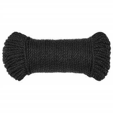 Work Rope Black 6mm 500m - Durable Polypropylene Rope | HipoMarket