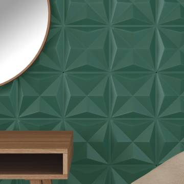 Wall Panels 24 pcs Green 50x50 cm XPS 6 m² Origami | HipoMarket