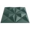 Wall Panels 24 pcs Green 50x50 cm XPS 6 m² Origami | HipoMarket