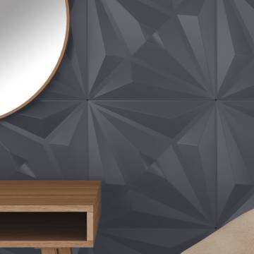 48 pcs Grey Wall Panels - 50x50 cm XPS | Hipomarket UK