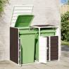 Wheelie Bin Storage for Double Bins Brown - Durable Steel